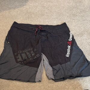 Reebok Black and Gray Athletic Shorts